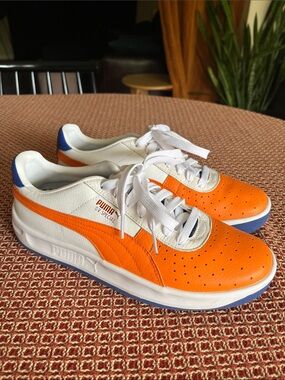 Puma GV Special Orange, White & Blue Leather Sneakers